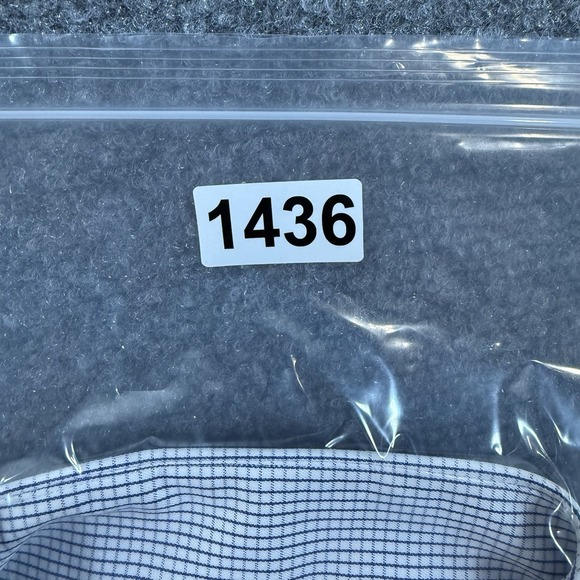 Eton Dress Shirt Men's 43/17 XL White Blue Check Contemporary Fit Long Sleeve - Picture 10 of 10